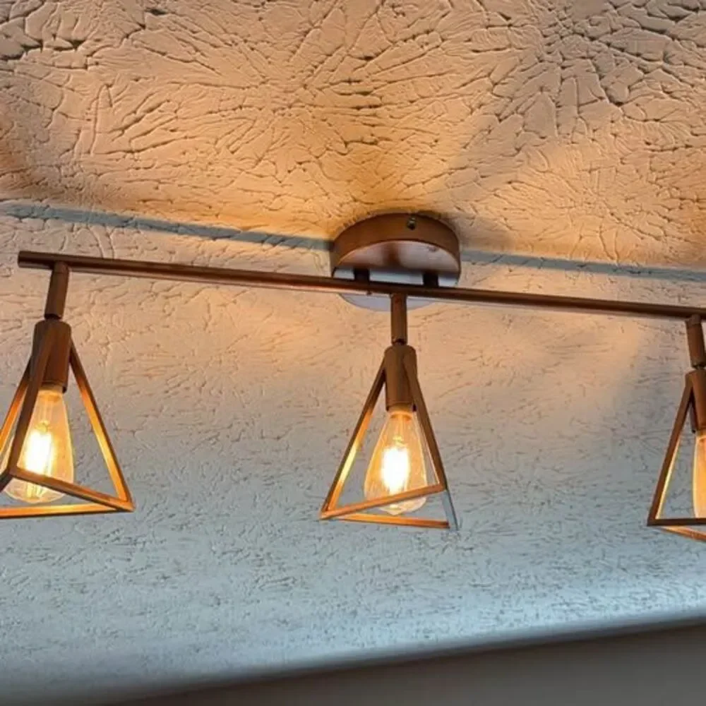 Modern 3 Light LED - Geometric Bronze - Track Light Contemporary Dining Room LED